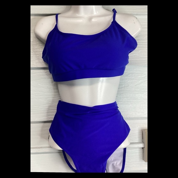 Royal blue two-piece swimsuit - Picture 1 of 4